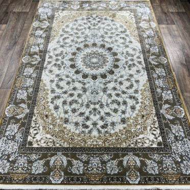 Турецкий ковер Turcia ISFAHAN 29044A (Полиэстер, бежевый, серый)