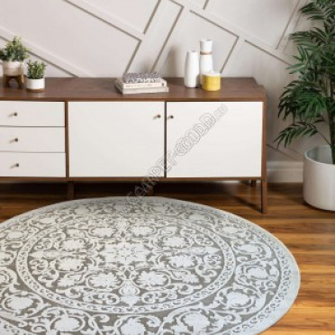 Ковер бельгийский 38064-6565-90 Genova (Вискоза, кремовый) круглый