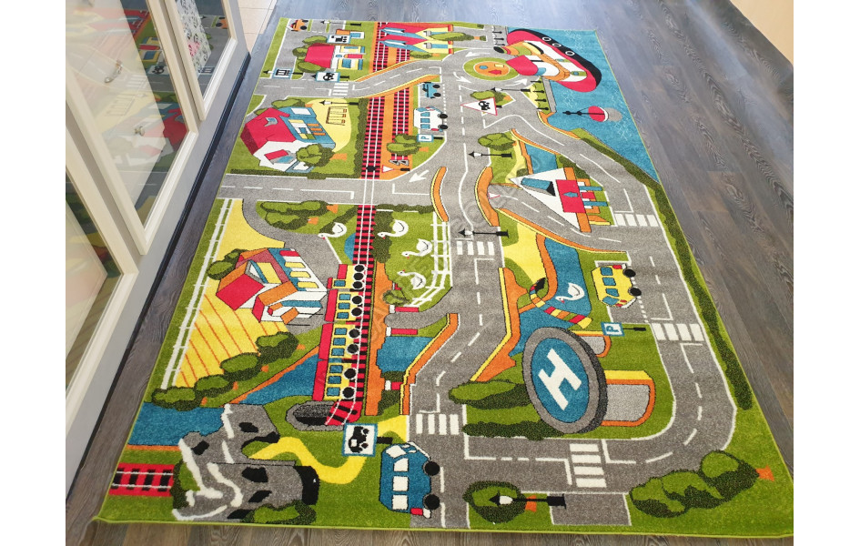 Детский российский ковер Фэнси ДИЗАЙН 20701 ЦВЕТ 22066 город с дорогами для машинок