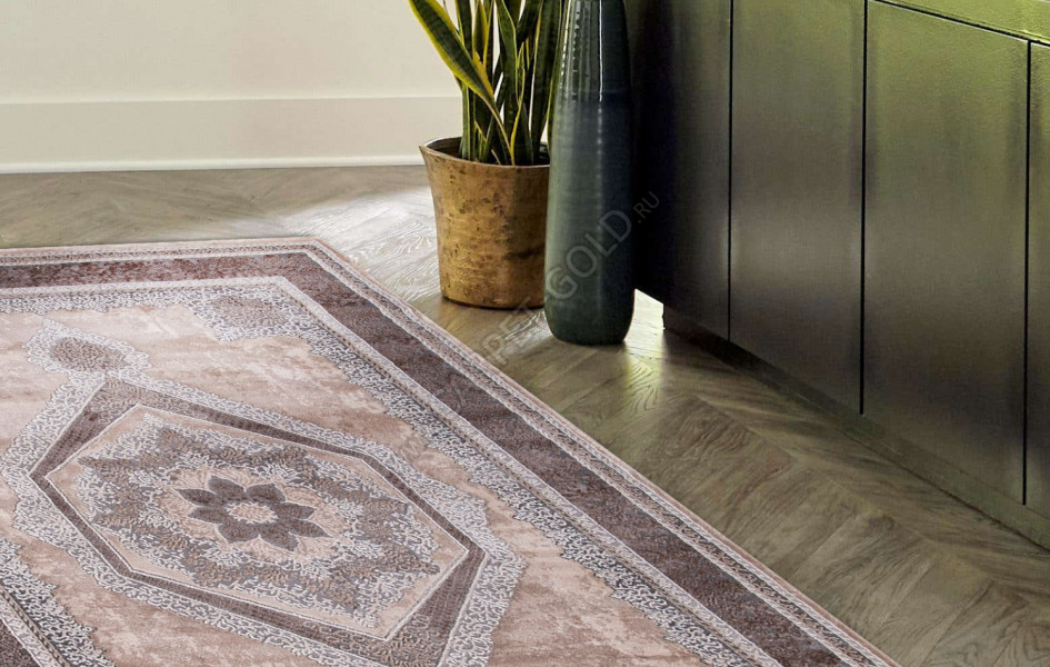 Ковер турецкий прямоугольный 04037C GREY / BROWN - коллекция ARMINA