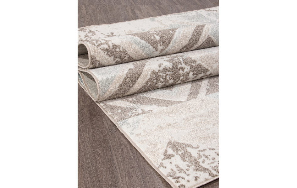 Российский ковер D979 - BEIGE-BLUE - Прямоугольник - коллекция NATUREL