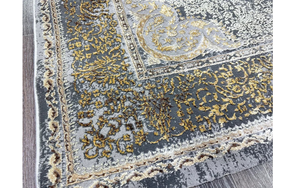 Ковер турецкий LisaA3503A_IVORY MUSTARD прямоугольный