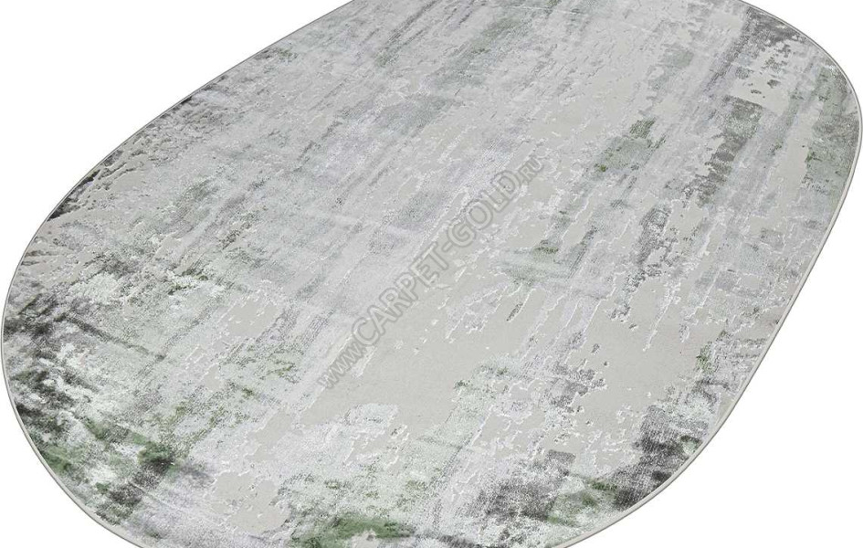 37107A OVAL GREEN FLS / L.GREY Kleopatra