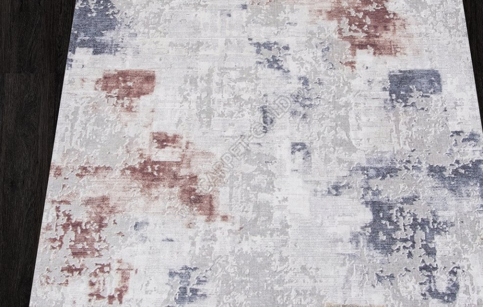 Ковер AB105A - GREY / RED - Прямоугольник - коллекция LOTUS
