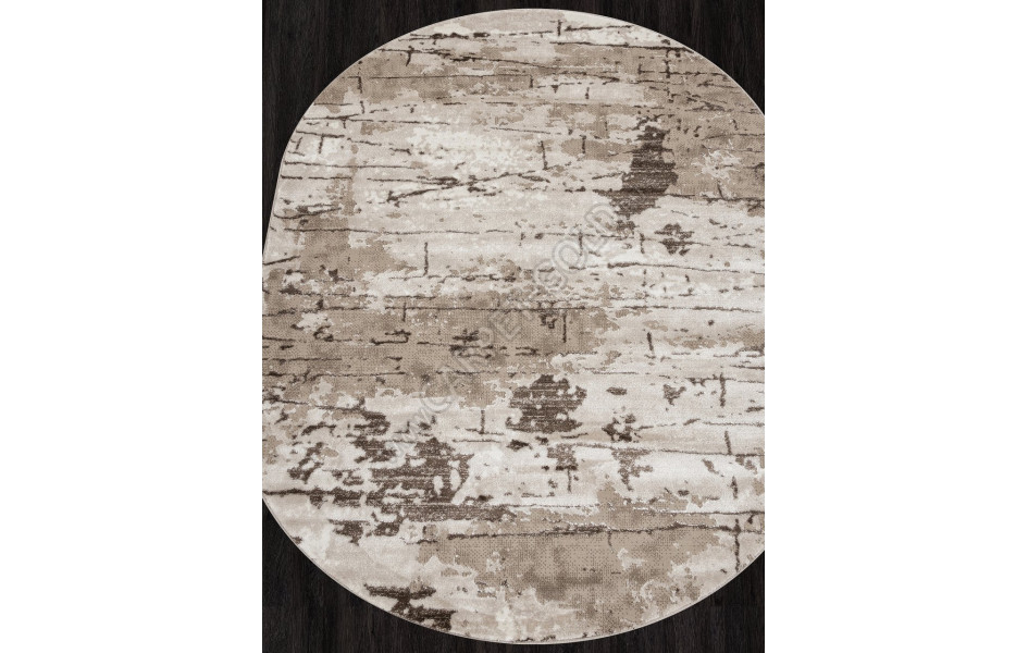 Ковер в стиле модерн F174 - BEIGE - Овал - коллекция ALABAMA