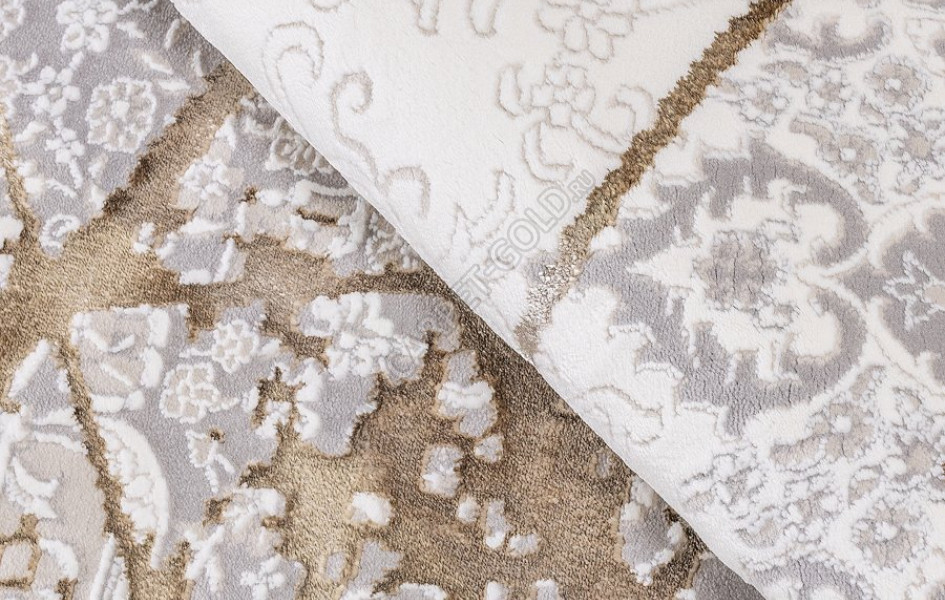 КОВРЫ ДИЗАЙН KB03A ЦВЕТ WHITE / BEIGE_1 Prado